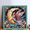 Colorful Butterfly Fairy And Moon-11CT Stamped Cross Stitch 45*45cm(glass painting cross stitch)