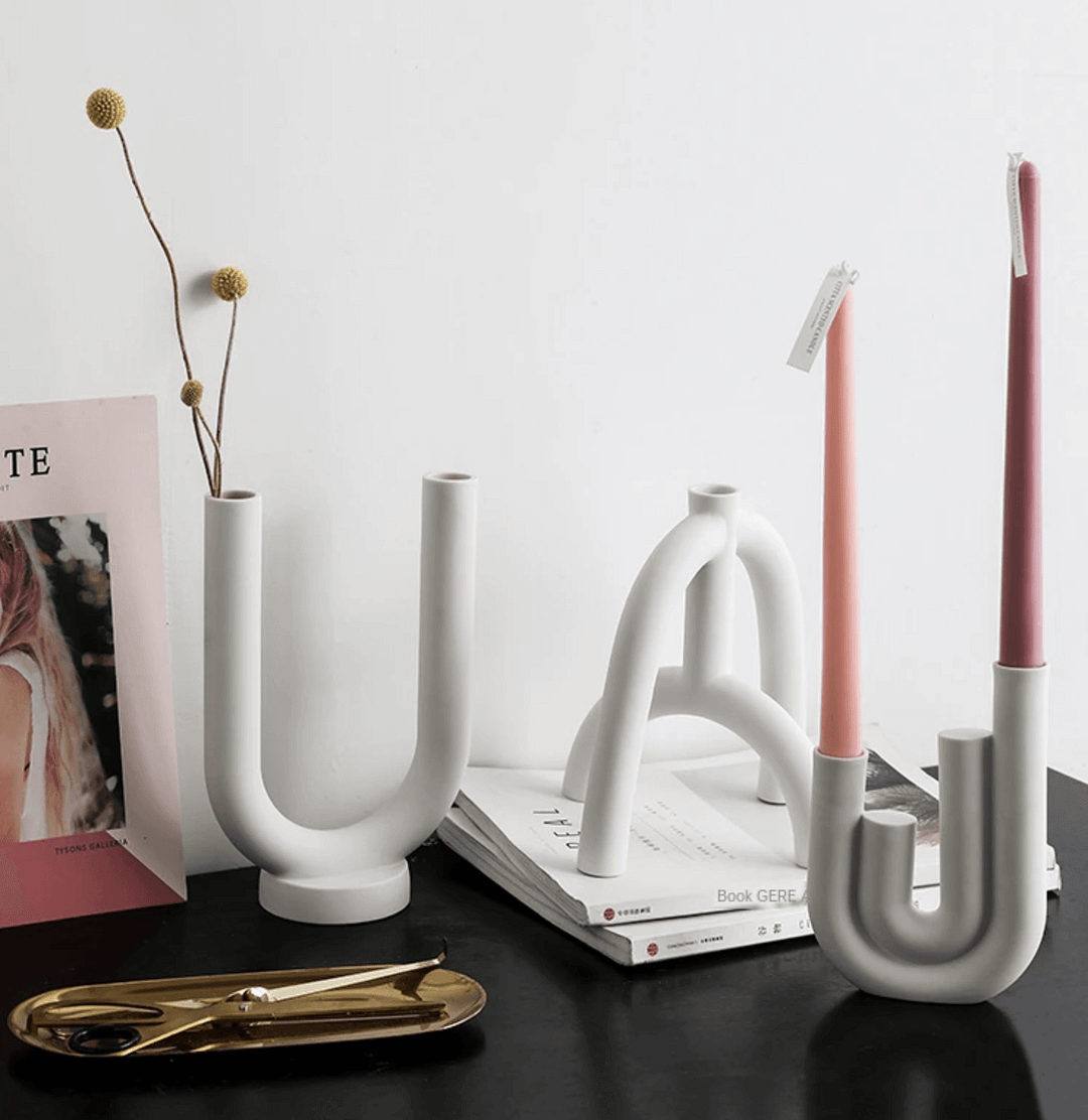 Handmade Curvy Taper Candle Stick Holders