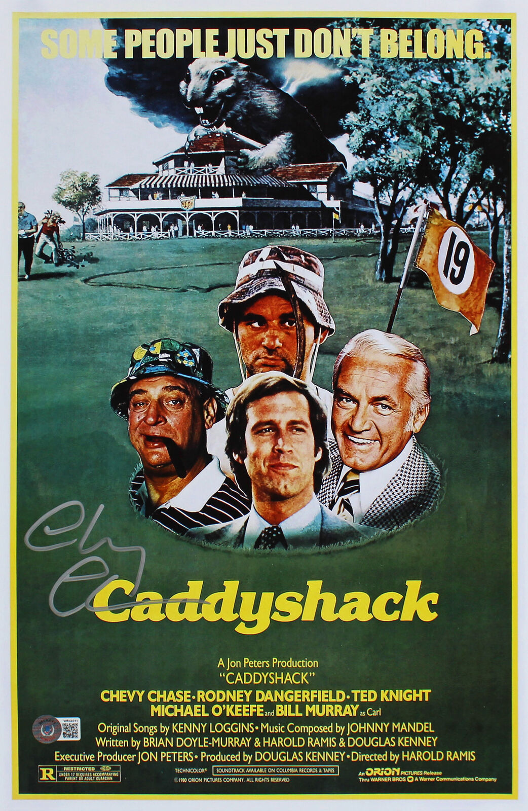 Chevy Chase Caddyshack Authentic Signed 12x18 Photo Poster painting BAS Witnessed #WR44019