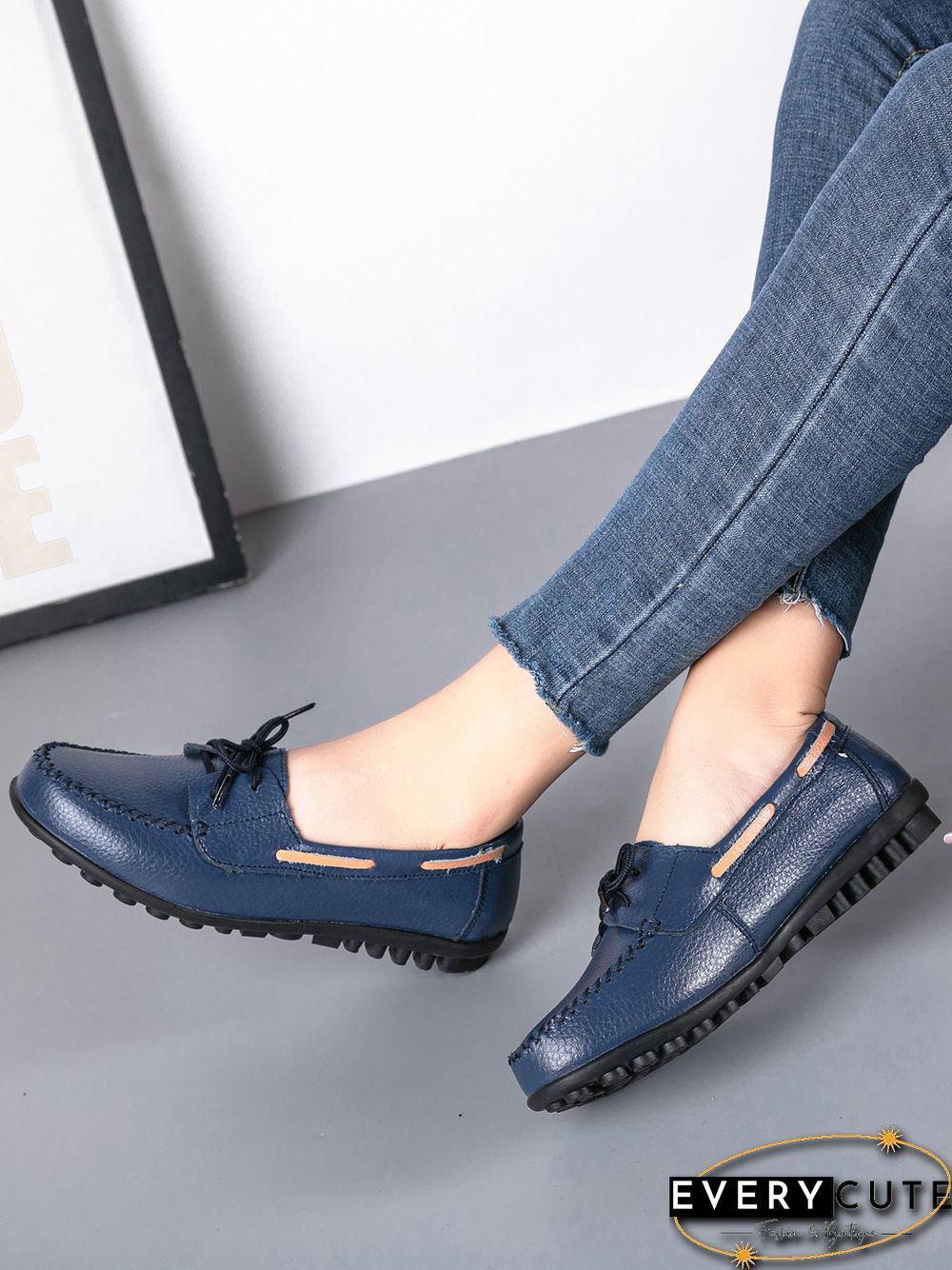 Retro Casual Simple Lace-up Flat Shoes