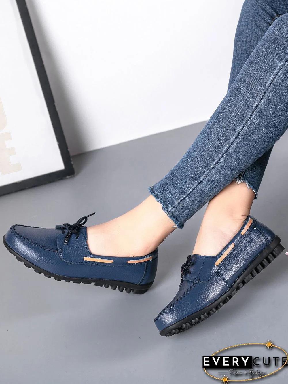 Retro Casual Simple Lace-up Flat Shoes