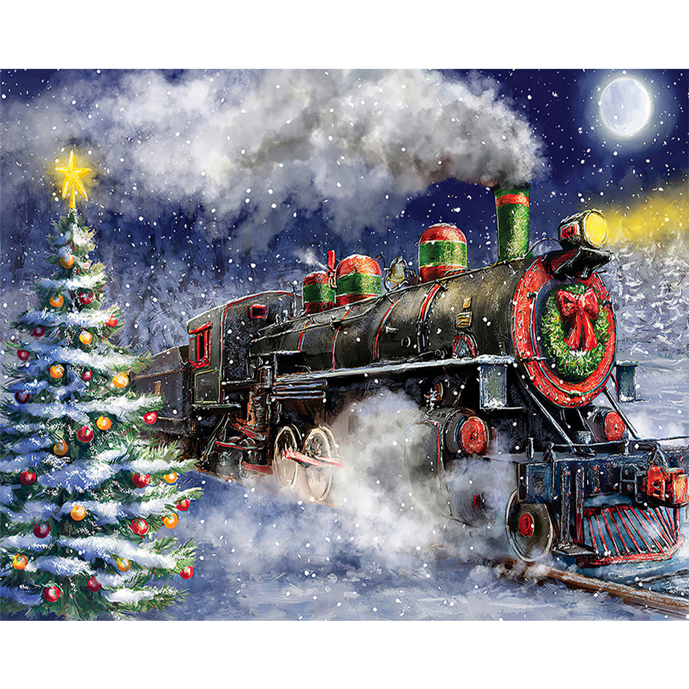 

Christmas Tree Train - Round Drill Diamond Painting - 60*50CM (Big Size), 501 Original