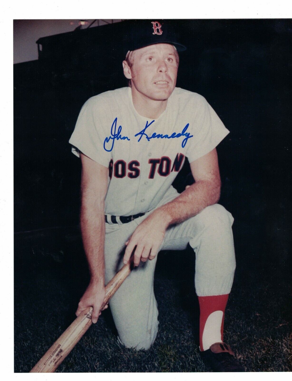 John Kennedy Boston Red Sox Signed 8 x 10