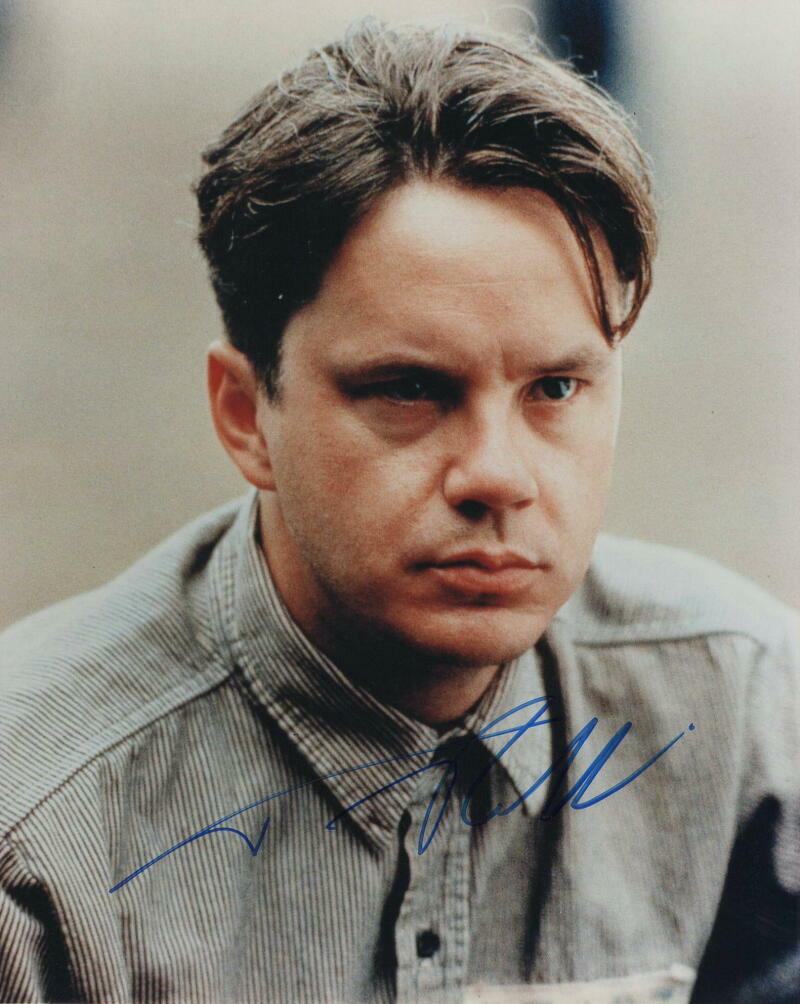 TIM ROBBINS SIGNED AUTOGRAPH 8X10 Photo Poster painting - THE SHAWSHANK REDEMPTION, BULL DURHAM