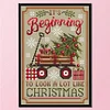 (Counted/Stamped) 11CT Christmas Trailer-Cross Stitch 40*55cm/15.75*21.65in