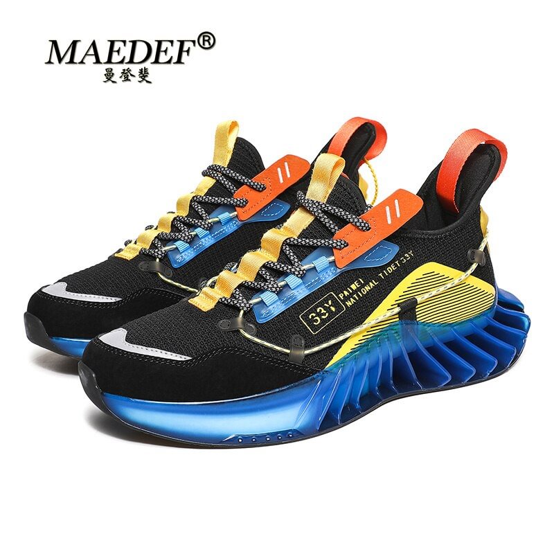 MAEDEF New Men's Outdoor Hollow Bottom Casual Men's All-match Travel High-quality Lace-up Sports Breathable Sneakers