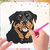 4PCS 2D/Flat Acrylic DIY Diamond Art Fridge Magnet Kit Rottweiler Design DIY Art Fridge Magnet Refrigerator Sticker Magnetic Diamond Art Decor Refrigerator Mailbox Home Decoration DIY Crafts