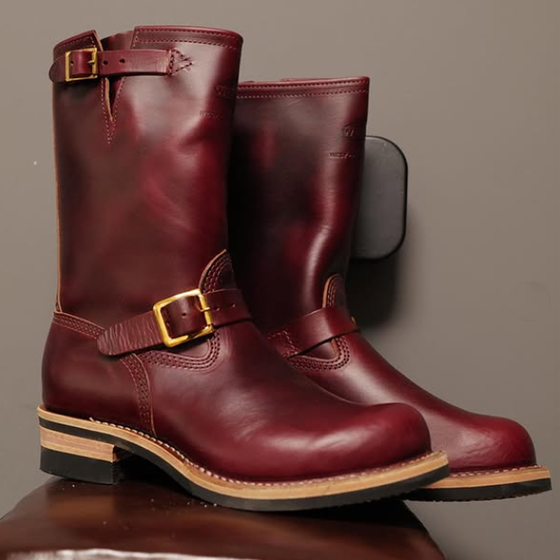 Vintage Distressed Burgundy Boots