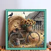 Sunflower Bike-11CT Stamped Cross Stitch 45*45cm/17.72*17.72in tapestrymarket