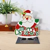 >SALE<2D Flat Wooden Santa Claus DIY Diamond Painting Desktop Decorations Home Decor