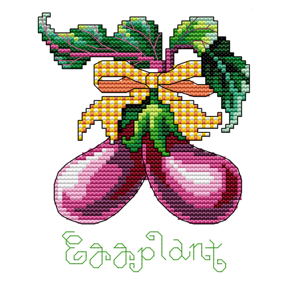 

Eggplant - 14CT Stamped Cross Stitch - 15*17CM, 501 Original