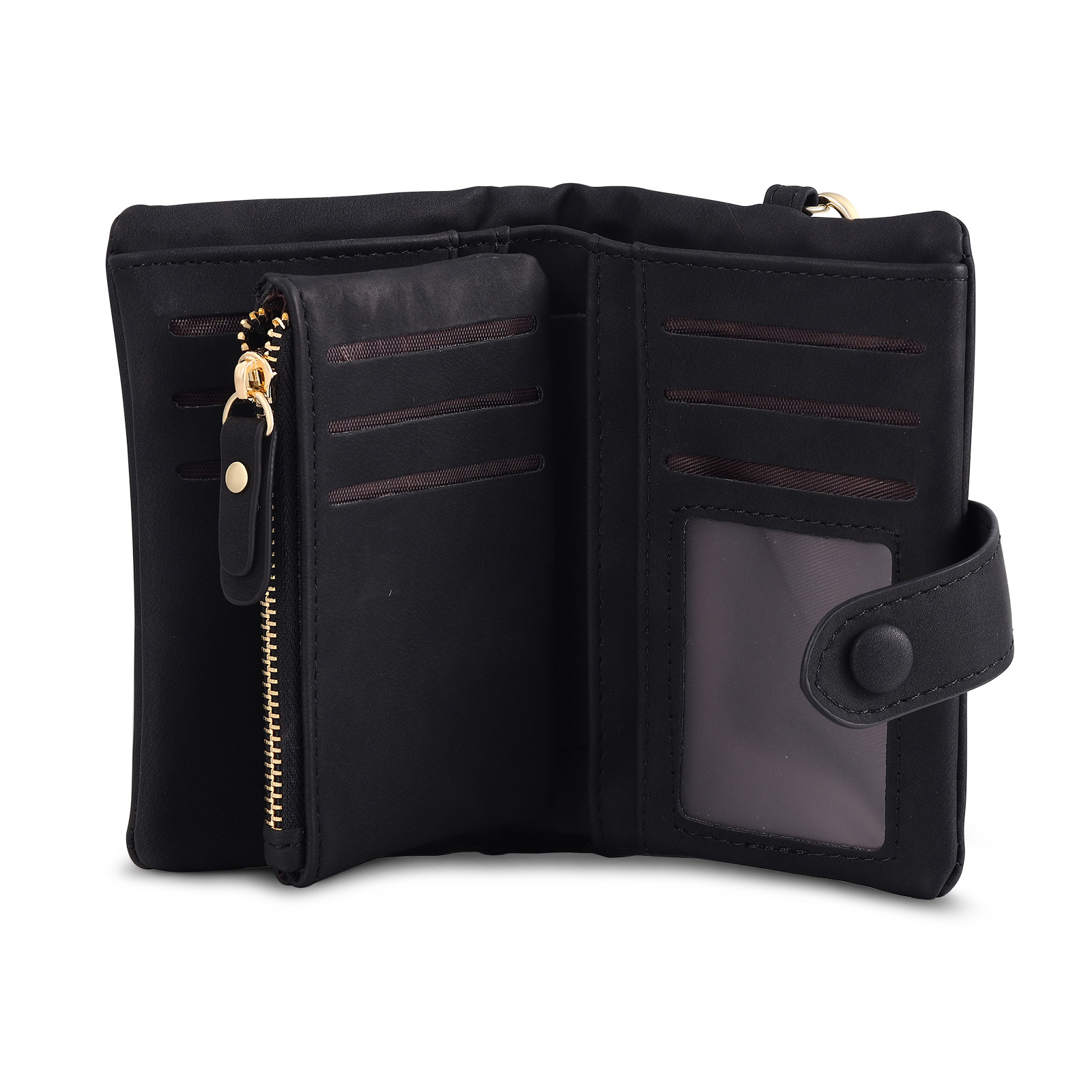 Portafoglio in PU pelle con 4 nomi & 2 testi & 1 foto personalizzati per mamma