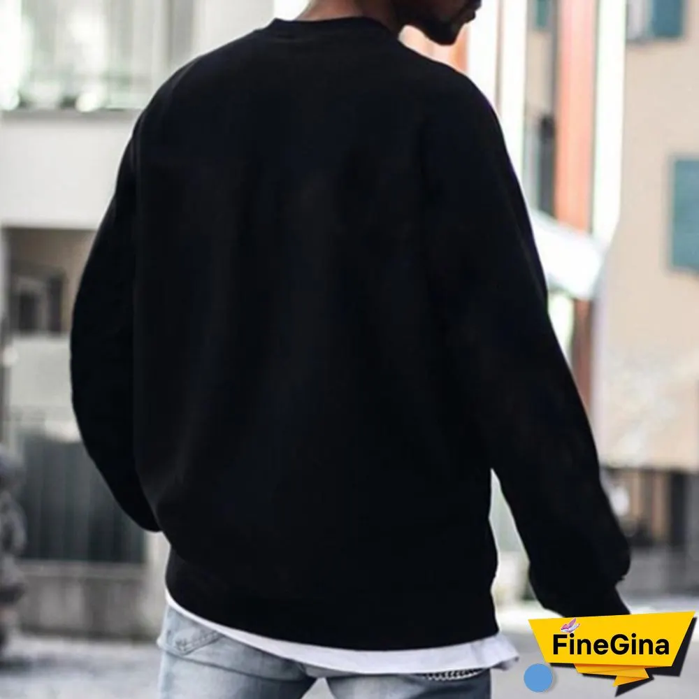 Men's Printed Crew Neck Sweatshirt