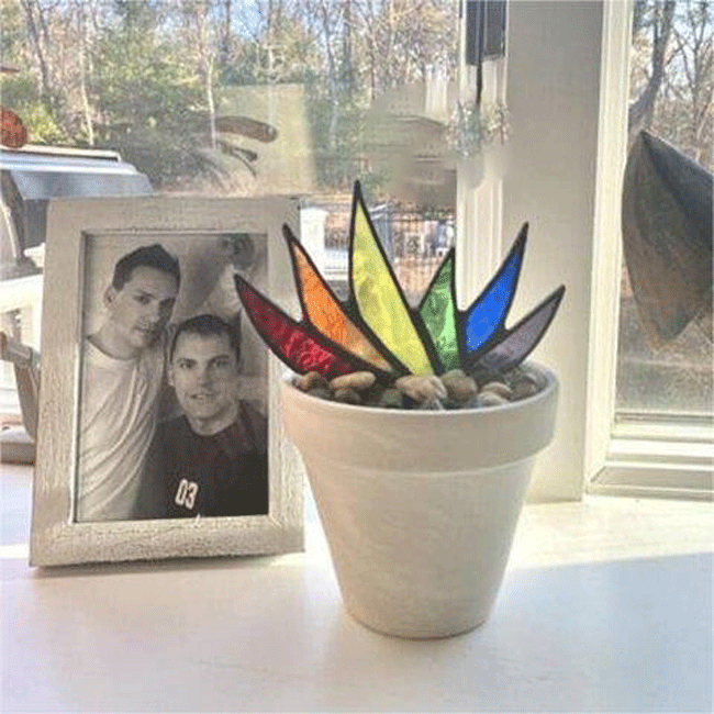 Suncatcher Stained Agave Plante