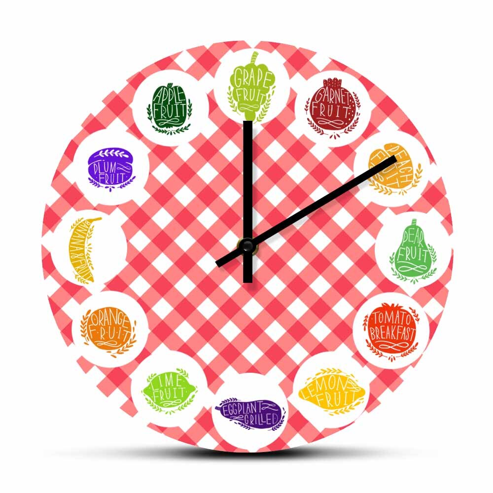 

Fruit and Vegetables - Frameless Acrylic Wall Clock, 501 Original