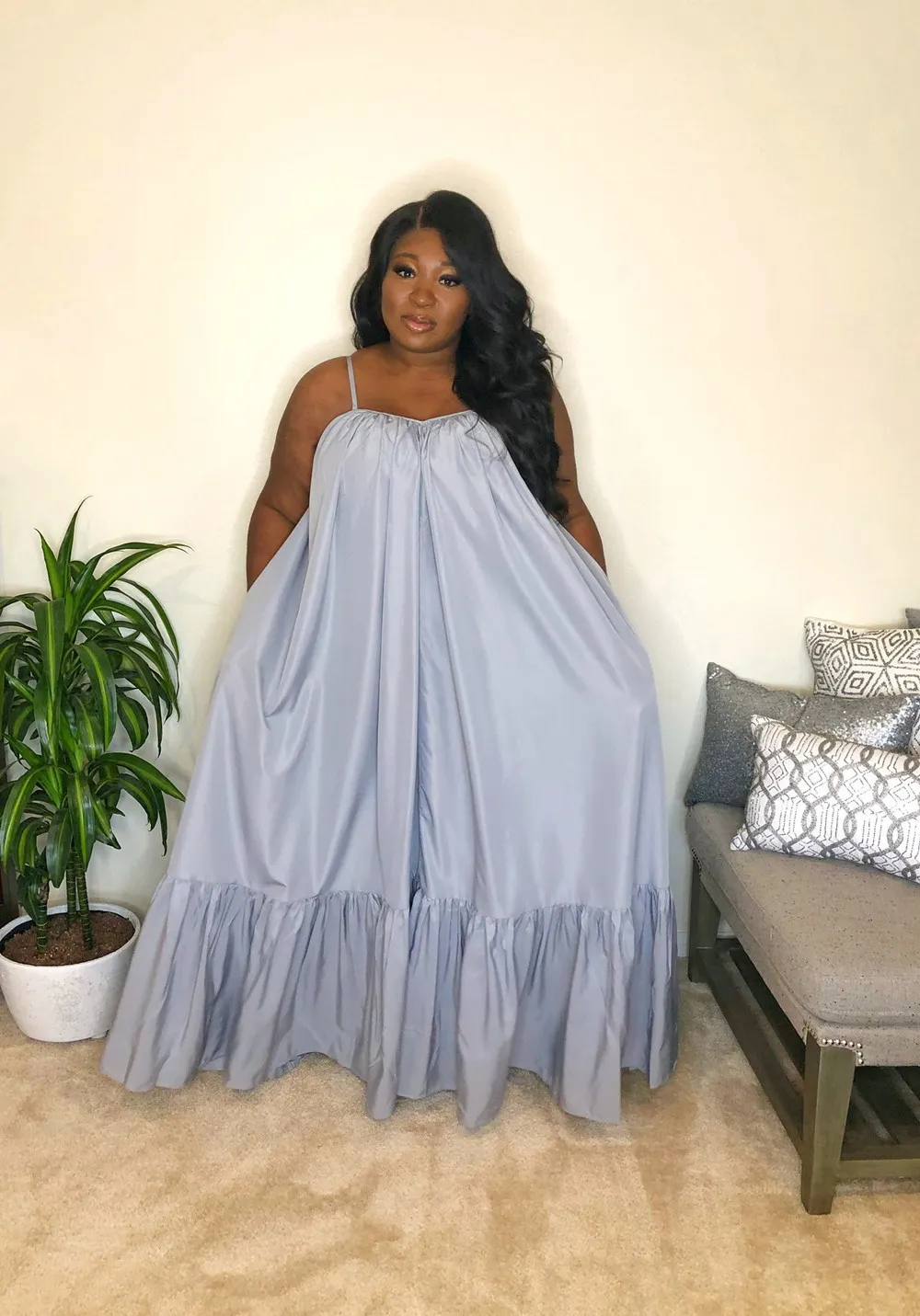 Uveng Uveng Pregnant Women's Beach Dress Sexy Slingless Long Dress Dress Woman