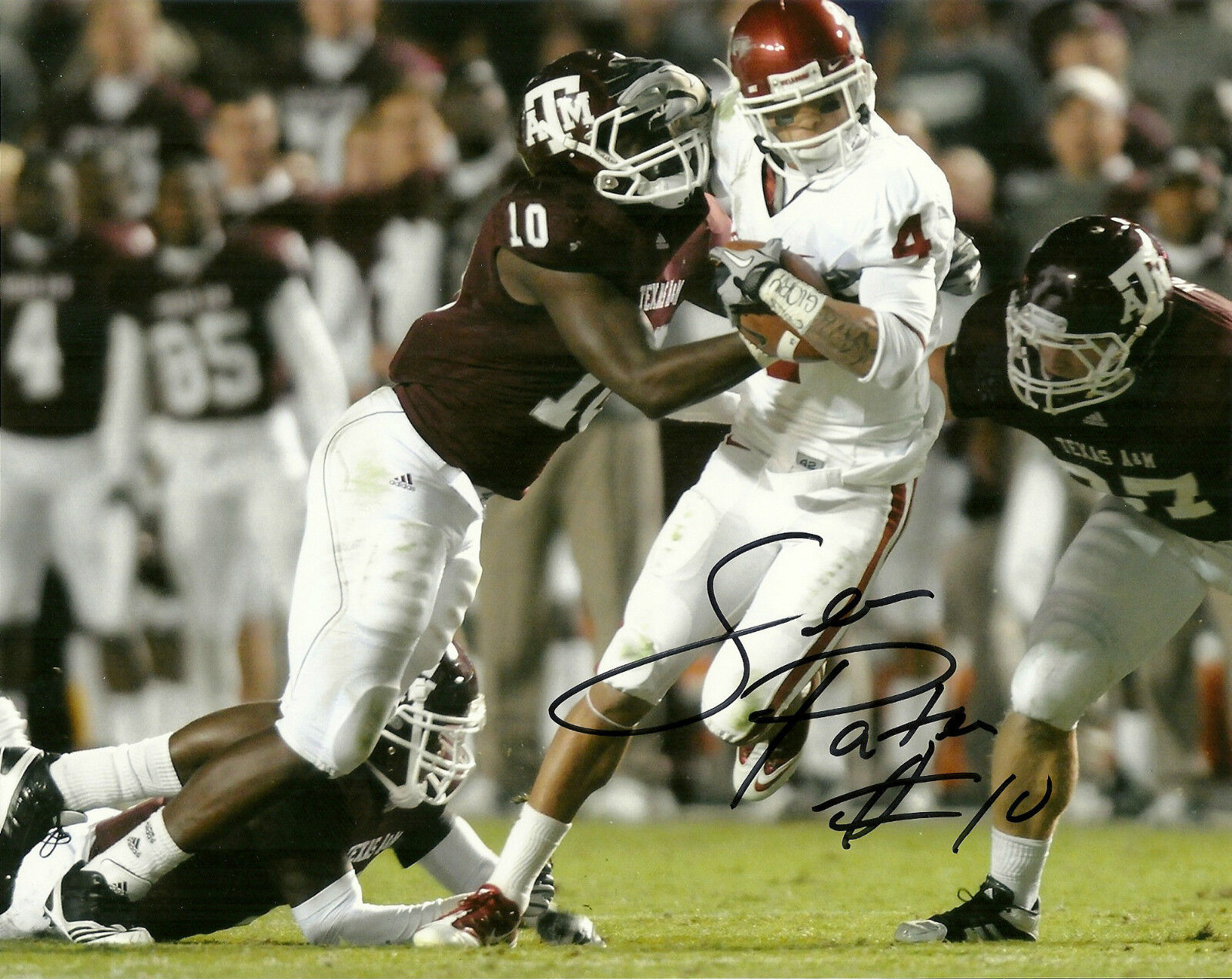 CINCINNATI BENGALS SEAN PORTER HAND SIGNED TEXAS A&M AGGIES 8X10 Photo Poster painting W/COA