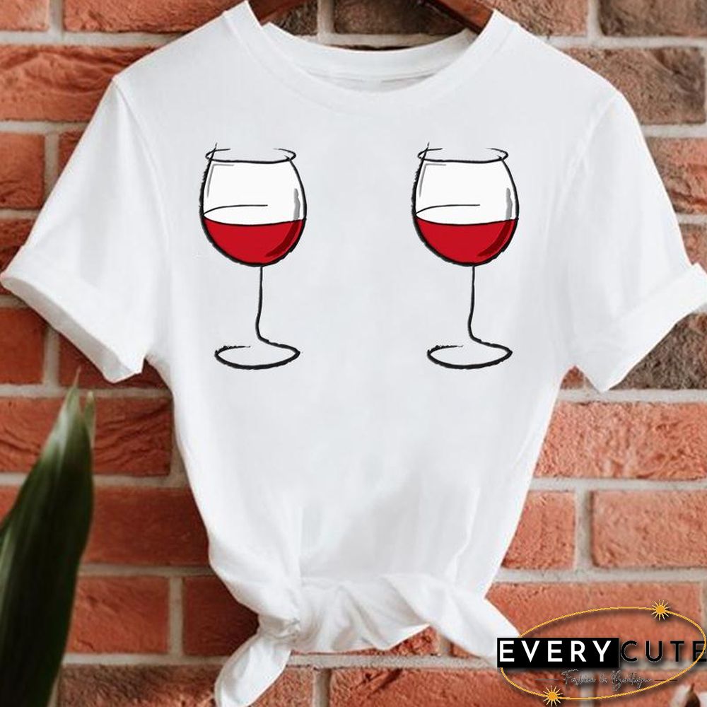 Women Lady Short Sleeve T-Shirts Print Tee Fashion Summer Clothes Female Style New 90S Trend Tshirt Top Graphic T-Shirt