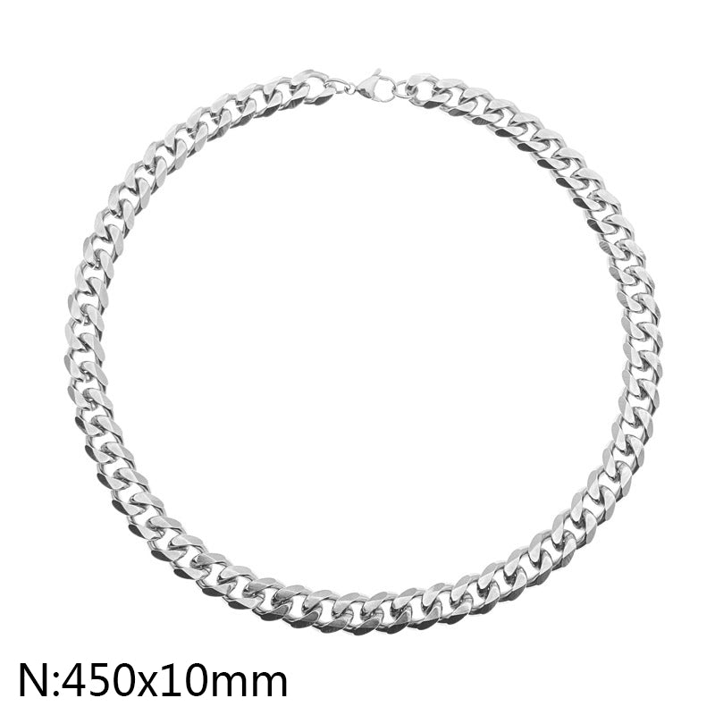 Fashion Geometric Titanium Steel Chain Men's Necklace 1 Piece