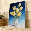 (30x40cm)DIY Pearl Painting Framed Flower Handmade Pearl Material Art Kit Living Room Decor