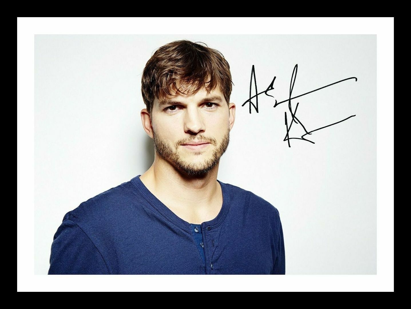 Ashton Kutcher Autograph Signed & Framed Photo Poster painting 1