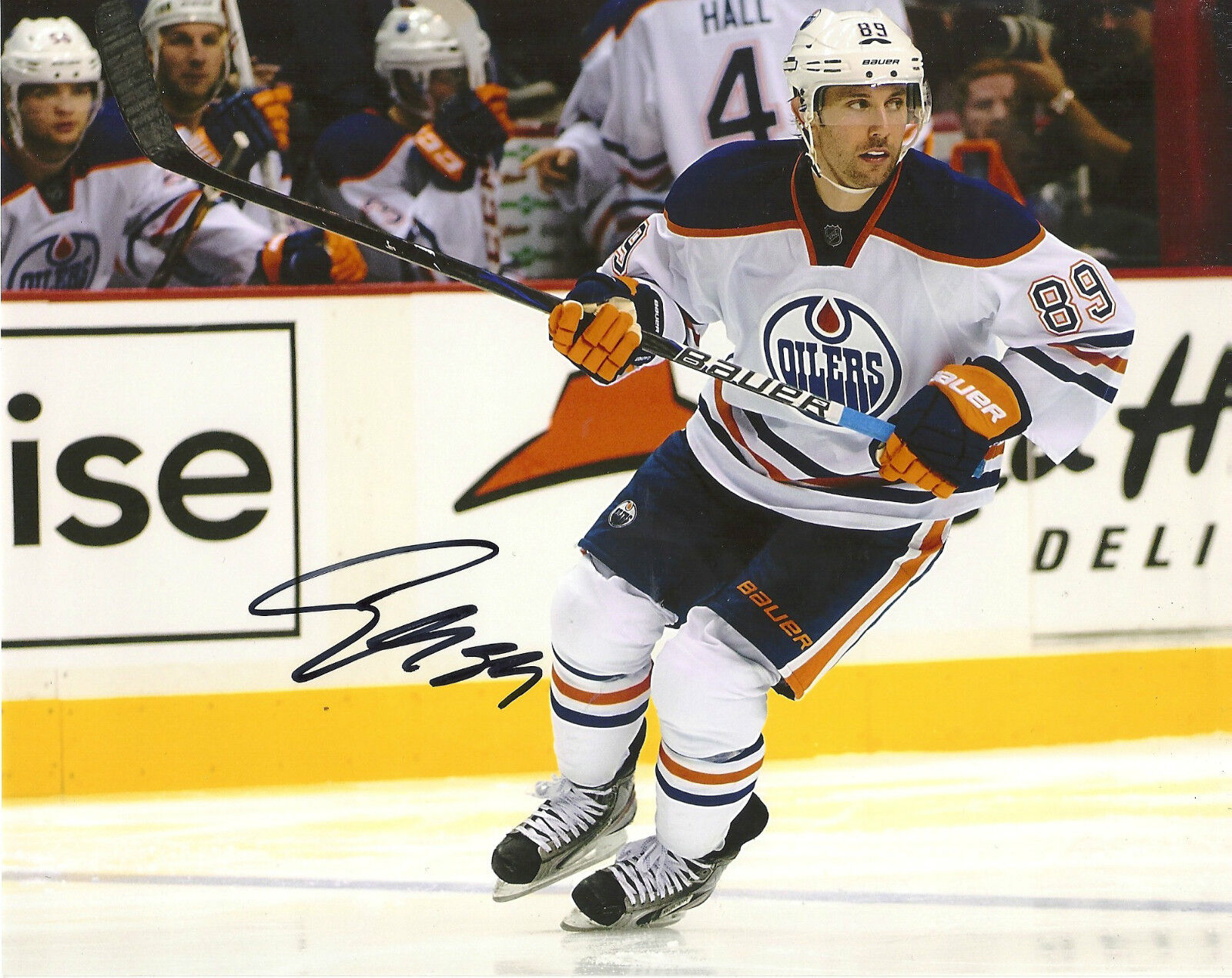 SAM GAGNER 'EDMONTON OILERS' SIGNED 8X10 PICTURE *COA