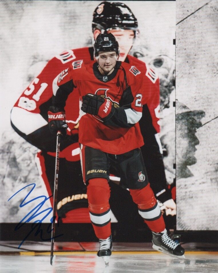 Ottawa Senators Logan Brown Signed Autographed 8x10 Photo Poster painting COA B