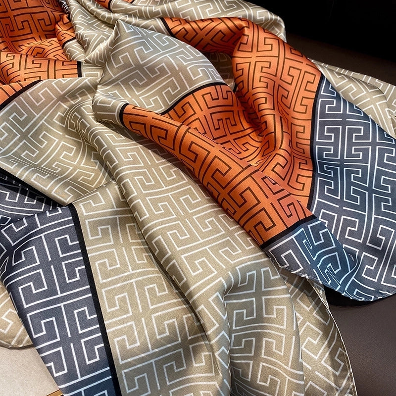 Korean Thin Section Imitation Silk Shawl