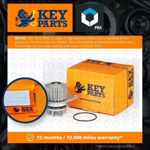 Water Pump fits PEUGEOT 205 Mk2 1.0 87 to 98 TU9 Coolant KeyParts 120147 1201000 Parts