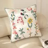 Floral Embroidery Home Living Creative Cushion Pillow Cover