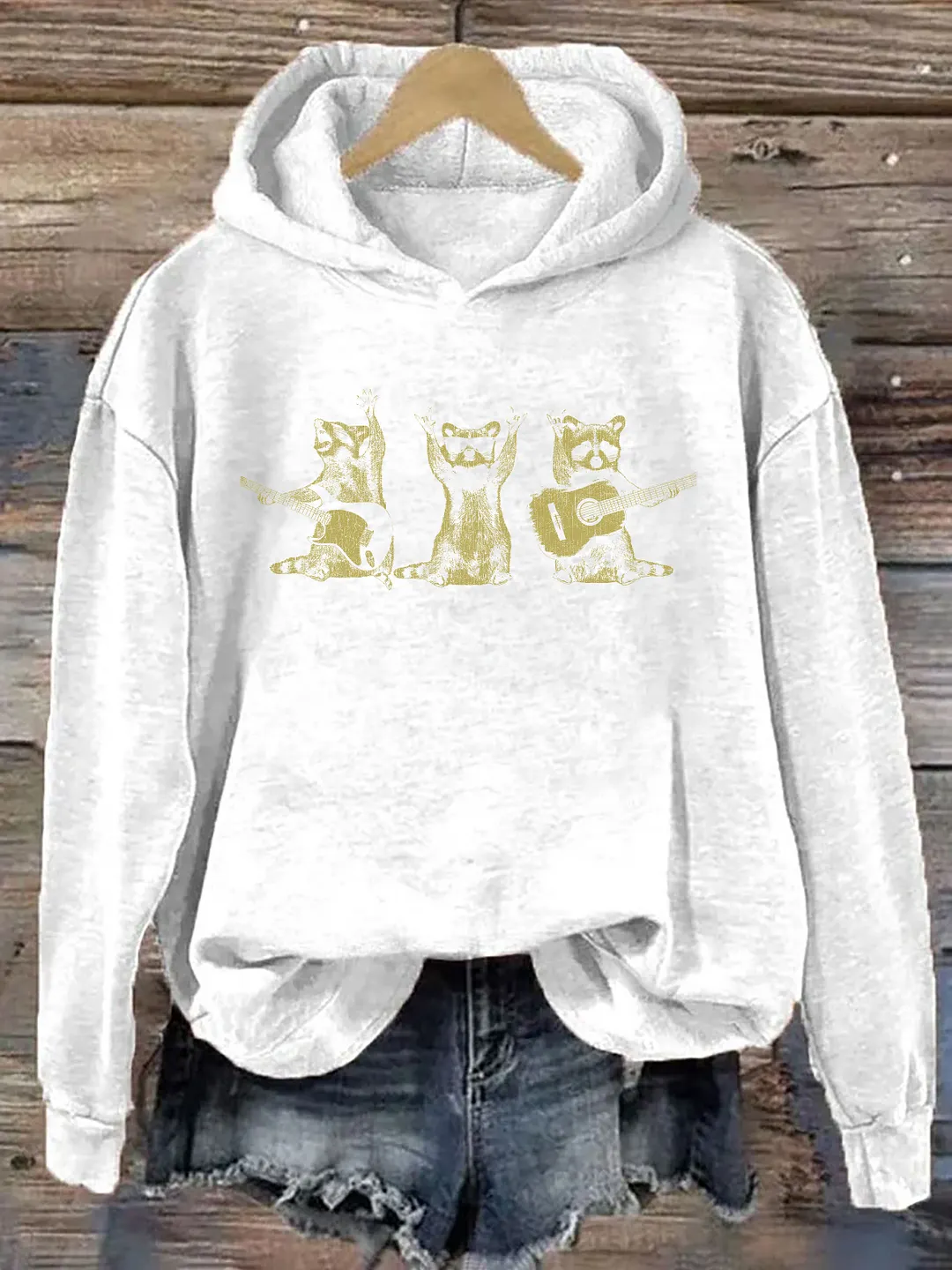 Funny Raccoon Band Hoodie