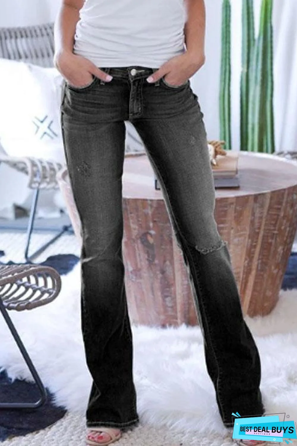 70s Stretch Hip Hugger Jeans(S-4XL)