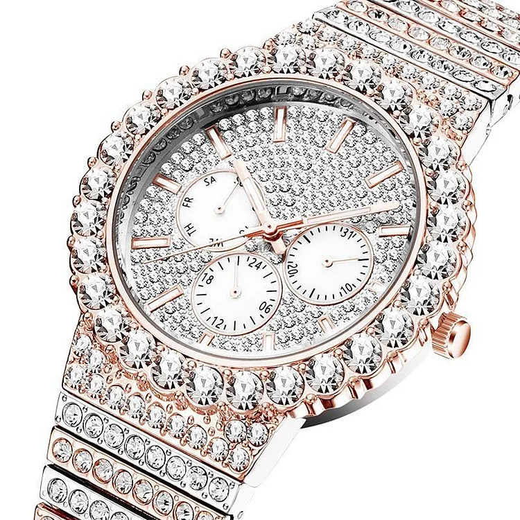 Bling Iced Out Waterproof Mens Watches-VESSFUL