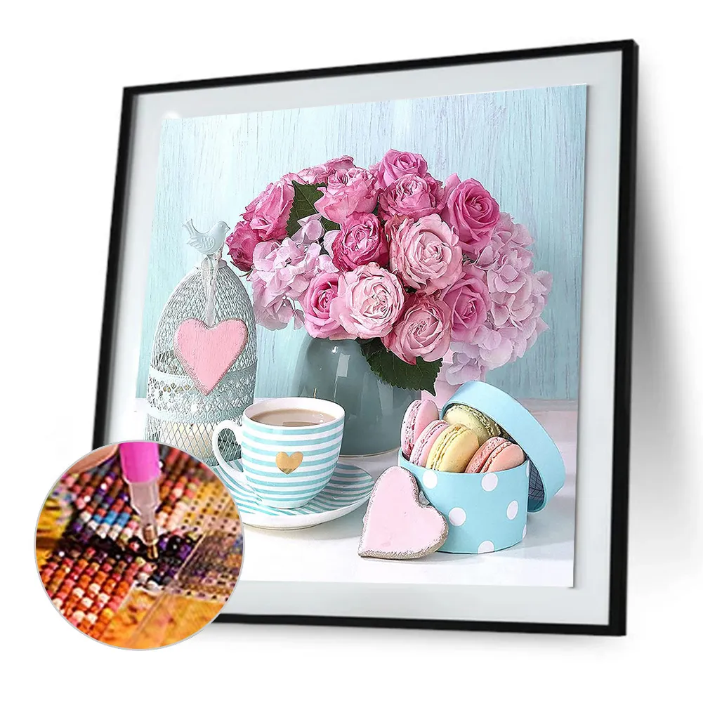 Full Round Diamond Painting 30*30cm - Rose Bouquet