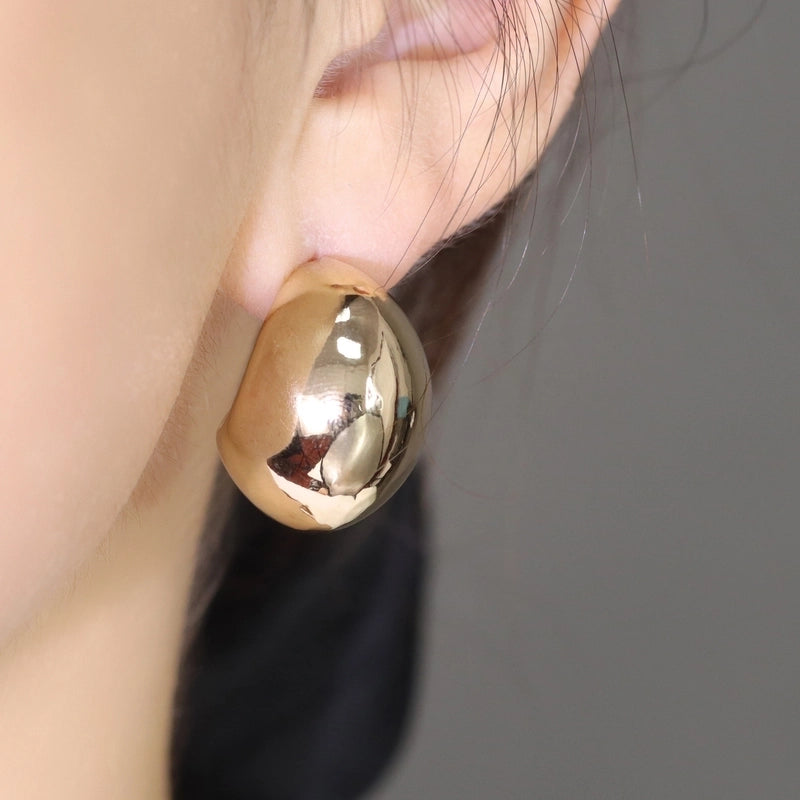 1 Pair Minimalist Geometric Brass Ear Studs