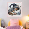 Sleeping Tiger Cub-11CT Stamped Cross Stitch 40*40cm/15.75*15.75in