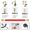 21Pcs Bicycle Valve Adapter Set Aluminum Alloy Nozzle Inflation Kit for Air Pump