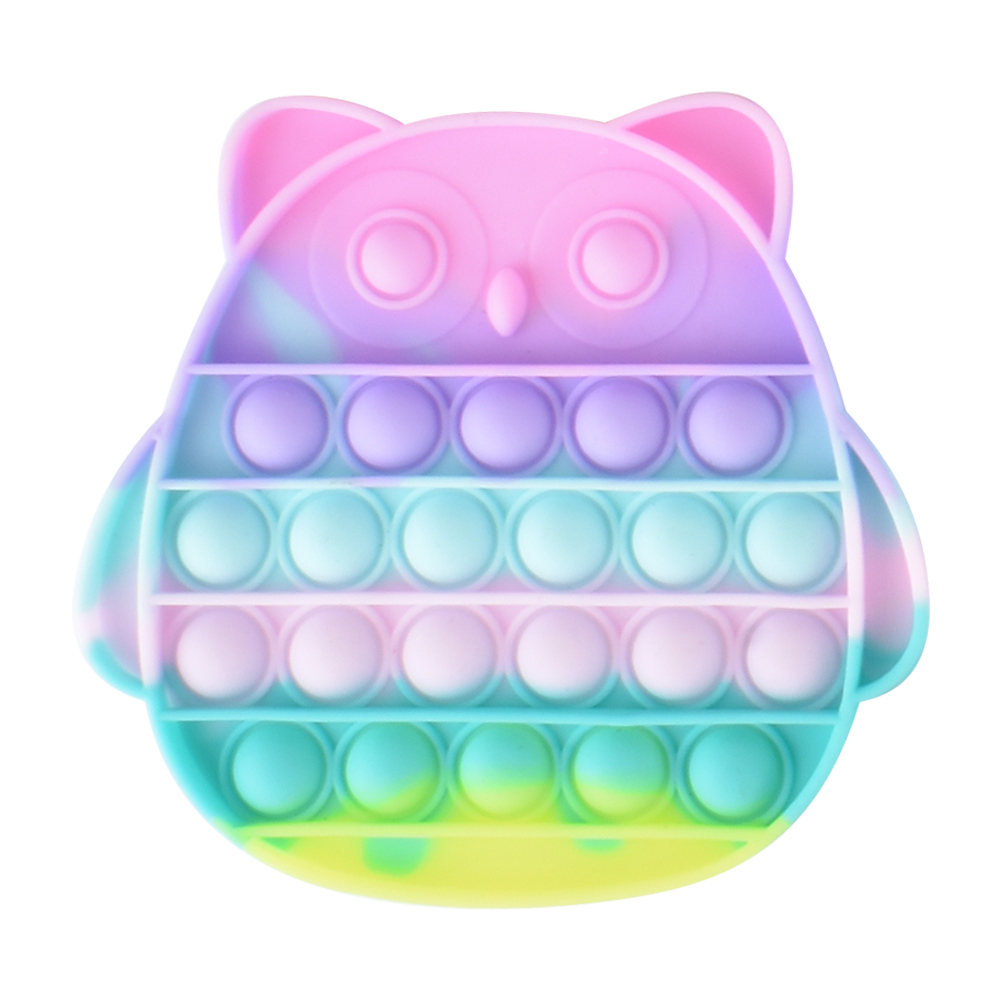 

Owl Push Bubble Fidget Sensory Relax Toy Anti Stress Toys Rainbow Macaron, 501 Original