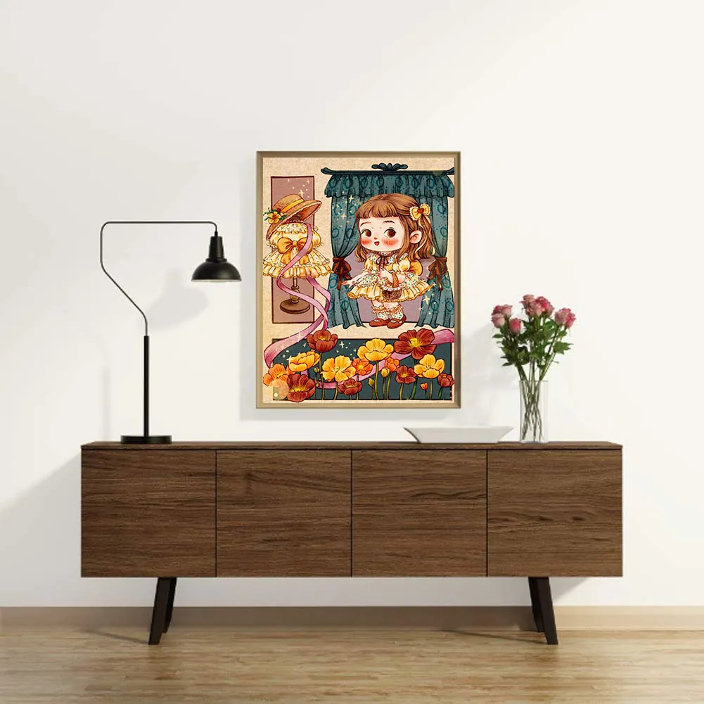 Full Round Diamond Painting 30*40cm - Little Girl