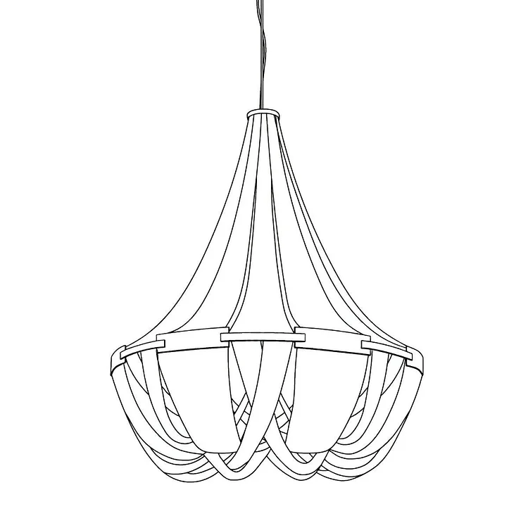 Tassel Aluminum Chain Chandelier