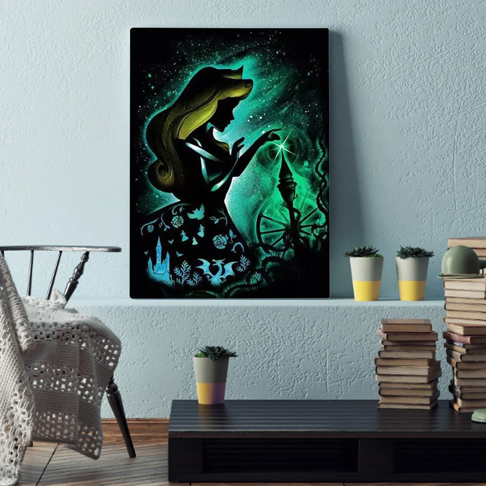 11CT Full Stamped Cross Stitch - Silhouette Series(Canvas|40*50cm)