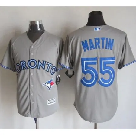 Blue Jays #55 Russell Martin Grey New Cool Base Stitched MLB Jersey