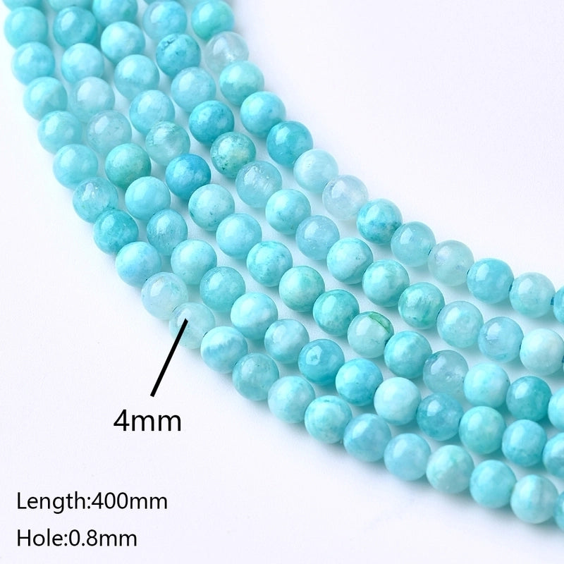 One 10mm 6mm 8mm Hole Under 1mm Hole 1~1.9mm Natural Stone Polar Ore Marble Polished Beads