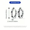 925 Silver Hoop Earrings with Zircon 