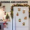 6PCS  Elf Reindeer DIY Pearl Diamond Painting Christmas Fridge Magnets, Sparkling Rhinestone Refrigerator Magnet Craft Kit for Home Decor & Gifts