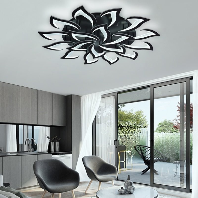 Modern Fashion Designer Black Led Ceiling Light Art Deco Suspended Lamp For Kitchen Living Room Loft Bedroom Home Fxture