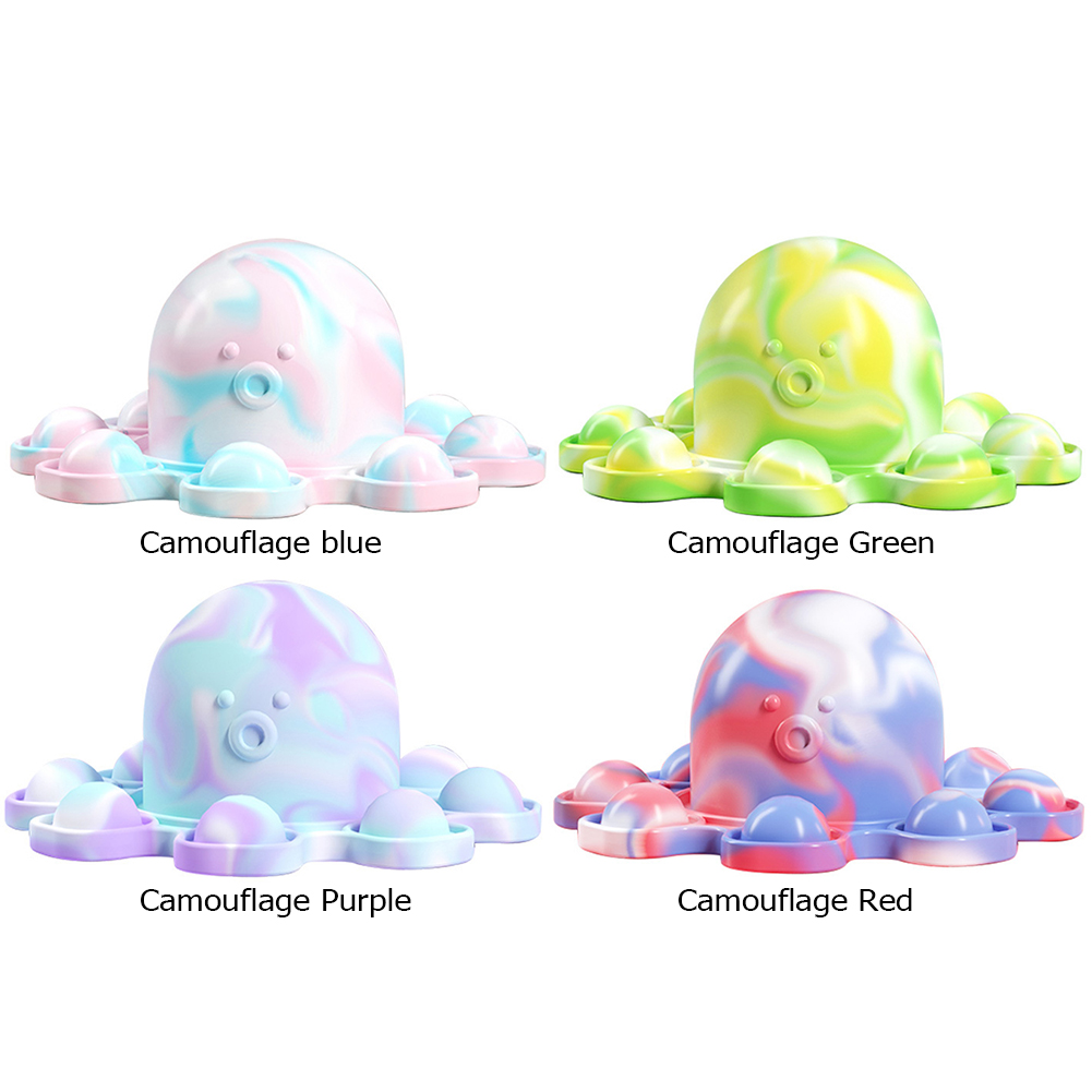 

Octopus Double Sided Same Color Tie Dye Push Bubble Sensory Anti Stress Toy, 501 Original