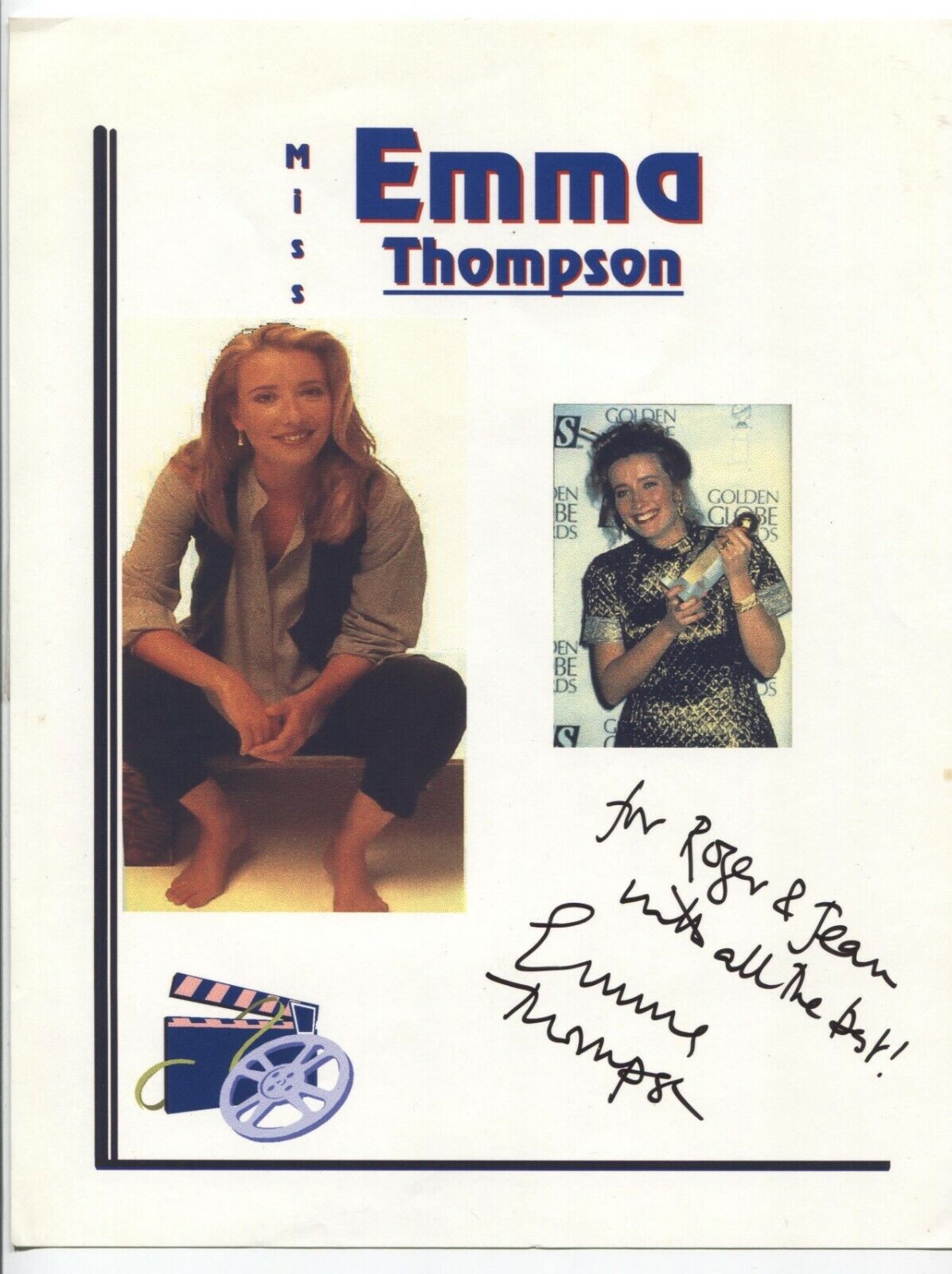 Miss Emma Thompson Signed 8x10 Inch Photo Poster painting Autographed Signature Country Singer