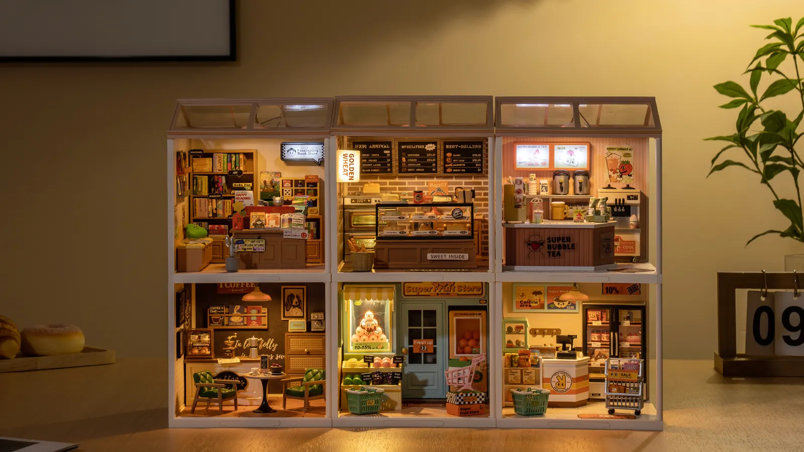 Super Creator Super Fruit Store Plastic DIY Miniature House Kit ...