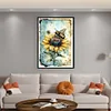 (Big Size) Bee On Sunflower- 11CT Stamped Cross Stitch 40*60cm/15.75*23.62in